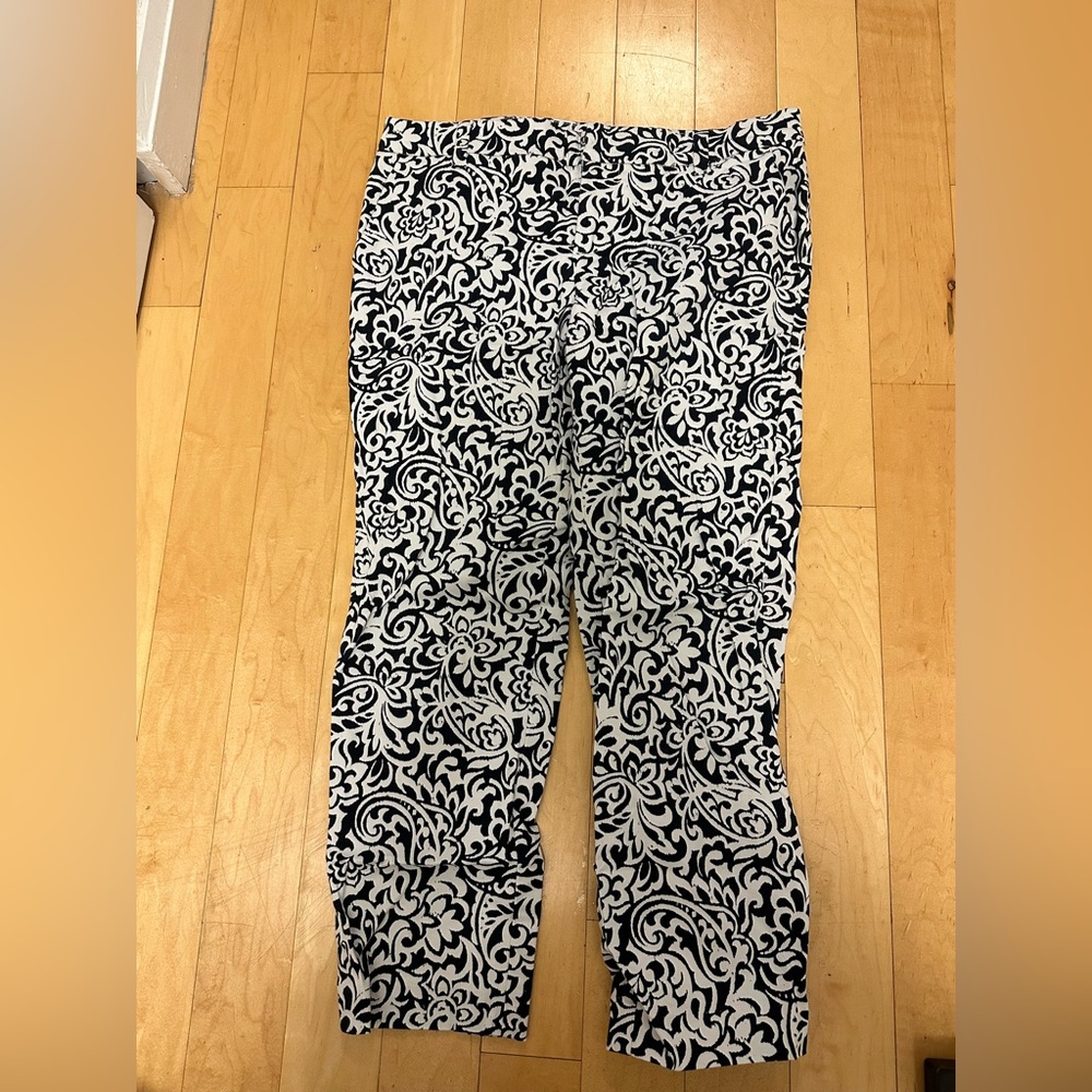 Tommy Hilfiger navy patterned pants